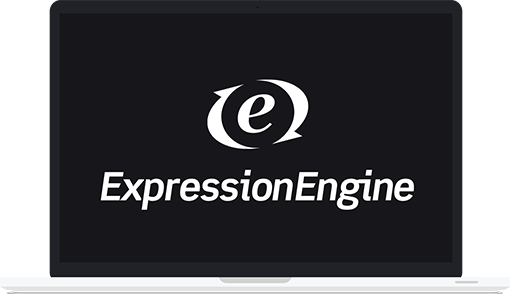 ExpressionEngine Developer logo on laptop